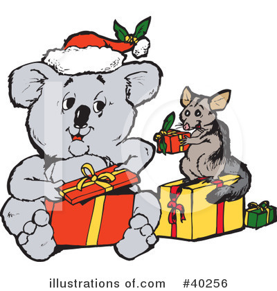 Gift Exchange Clipart #40256 by Dennis Holmes Designs