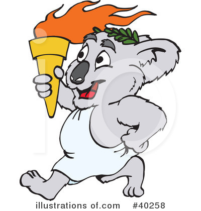 Royalty-Free (RF) Koala Clipart Illustration by Dennis Holmes Designs - Stock Sample #40258