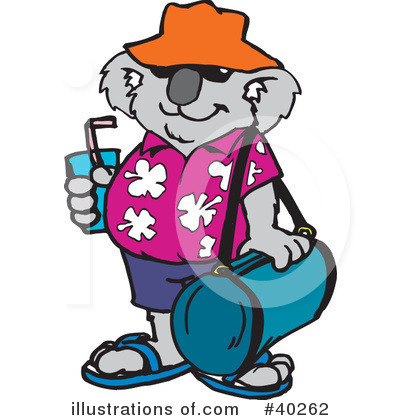 Vacationing Clipart #40262 by Dennis Holmes Designs