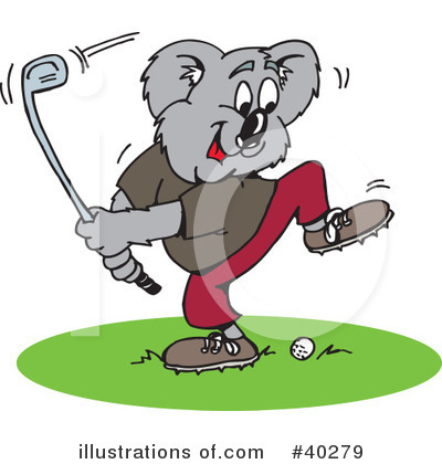Golfing Clipart #40279 by Dennis Holmes Designs