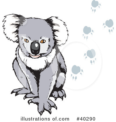 Royalty-Free (RF) Koala Clipart Illustration by Dennis Holmes Designs - Stock Sample #40290