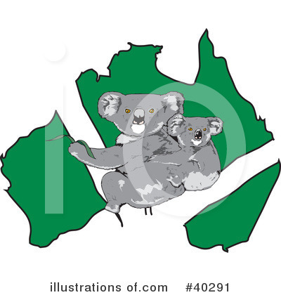 Royalty-Free (RF) Koala Clipart Illustration by Dennis Holmes Designs - Stock Sample #40291