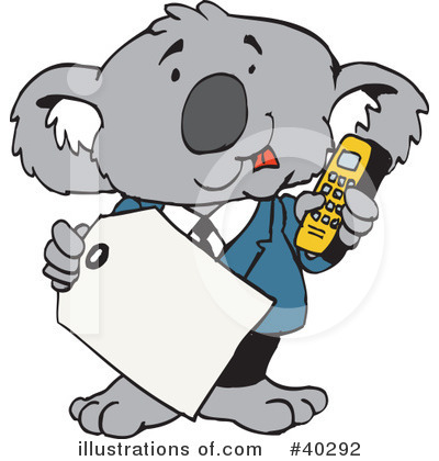 Royalty-Free (RF) Koala Clipart Illustration by Dennis Holmes Designs - Stock Sample #40292