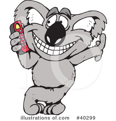 Royalty-Free (RF) Koala Clipart Illustration by Dennis Holmes Designs - Stock Sample #40299
