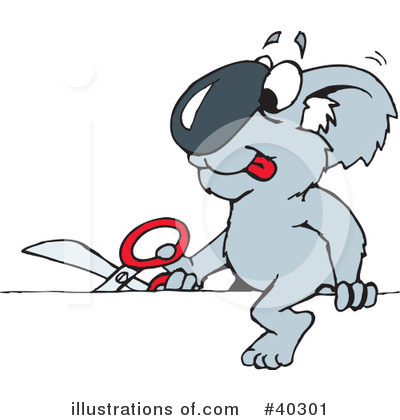 Royalty-Free (RF) Koala Clipart Illustration by Dennis Holmes Designs - Stock Sample #40301