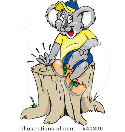 Royalty-Free (RF) Koala Clipart Illustration by Dennis Holmes Designs - Stock Sample #40306