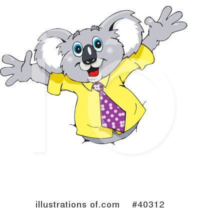 Royalty-Free (RF) Koala Clipart Illustration by Dennis Holmes Designs - Stock Sample #40312