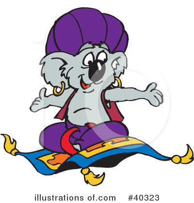 Flying Carpet Clipart #40323 by Dennis Holmes Designs