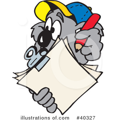 Royalty-Free (RF) Koala Clipart Illustration by Dennis Holmes Designs - Stock Sample #40327