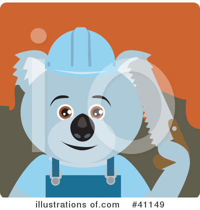 Royalty-Free (RF) Koala Clipart Illustration by Dennis Holmes Designs - Stock Sample #41149