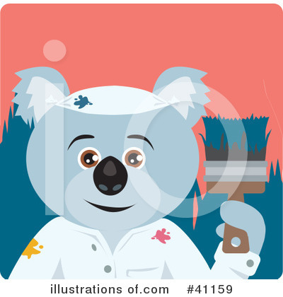 Royalty-Free (RF) Koala Clipart Illustration by Dennis Holmes Designs - Stock Sample #41159
