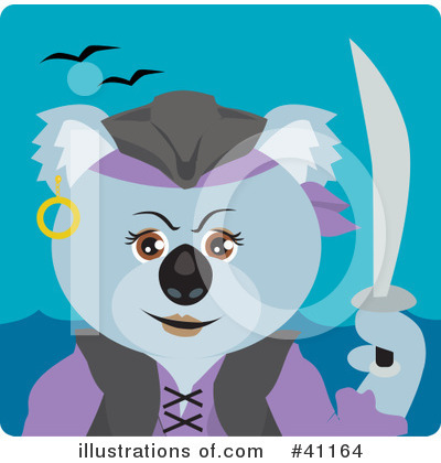 Royalty-Free (RF) Koala Clipart Illustration by Dennis Holmes Designs - Stock Sample #41164