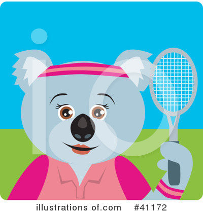 Tennis Clipart #41172 by Dennis Holmes Designs