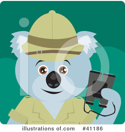 Royalty-Free (RF) Koala Clipart Illustration by Dennis Holmes Designs - Stock Sample #41186