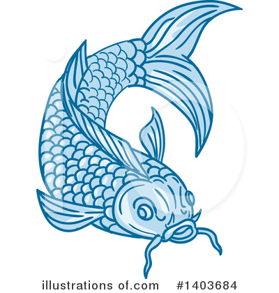 Koi Fish Clipart #1403684 by patrimonio