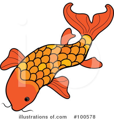 Royalty-Free (RF) Koi Fish Clipart Illustration by Pams Clipart - Stock Sample #100578