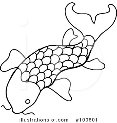 Royalty-Free (RF) Koi Fish Clipart Illustration by Pams Clipart - Stock Sample #100601