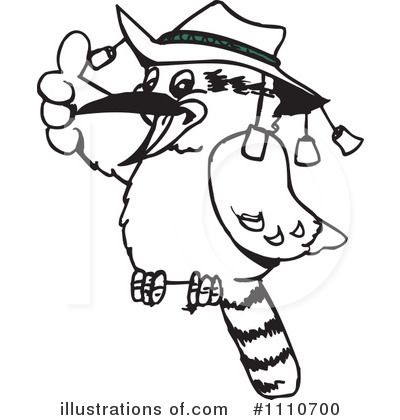Royalty-Free (RF) Kookaburra Clipart Illustration by Dennis Holmes Designs - Stock Sample #1110700