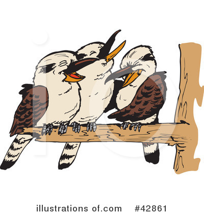 Kookaburras Clipart #42861 by Dennis Holmes Designs