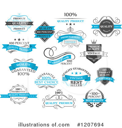 Royalty-Free (RF) Label Clipart Illustration by Vector Tradition SM - Stock Sample #1207694