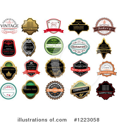 Royalty-Free (RF) Label Clipart Illustration by Vector Tradition SM - Stock Sample #1223058