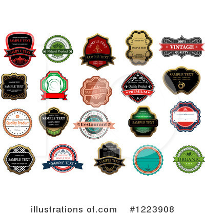 Royalty-Free (RF) Label Clipart Illustration by Vector Tradition SM - Stock Sample #1223908