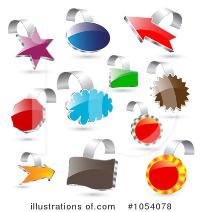 Royalty-Free (RF) Labels Clipart Illustration by vectorace - Stock Sample #1054078