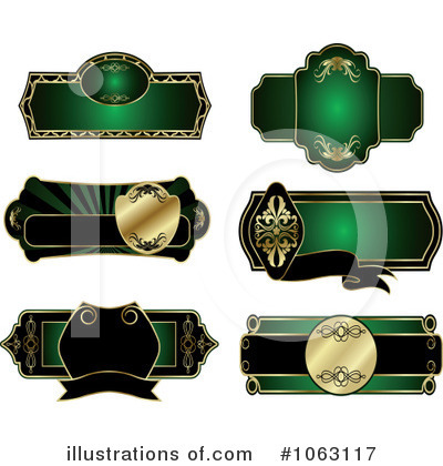 Royalty-Free (RF) Labels Clipart Illustration by Vector Tradition SM - Stock Sample #1063117