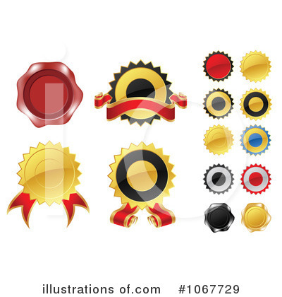 Royalty-Free (RF) Labels Clipart Illustration by vectorace - Stock Sample #1067729
