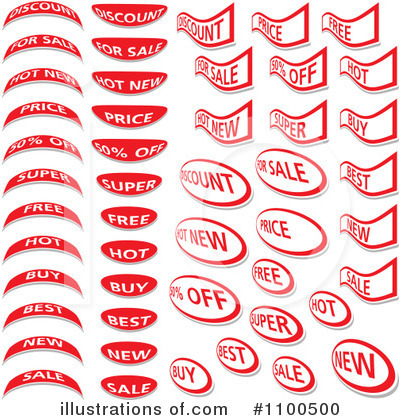 Royalty-Free (RF) Labels Clipart Illustration by dero - Stock Sample #1100500