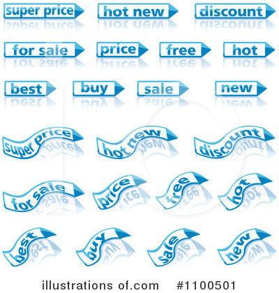 Royalty-Free (RF) Labels Clipart Illustration by dero - Stock Sample #1100501