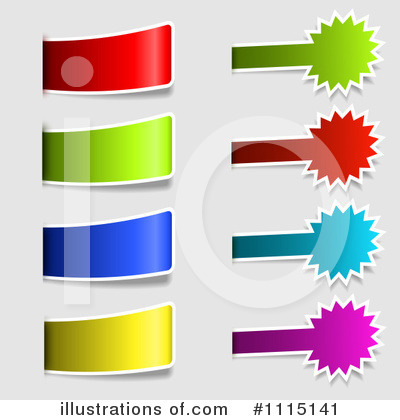 Royalty-Free (RF) Labels Clipart Illustration by KJ Pargeter - Stock Sample #1115141