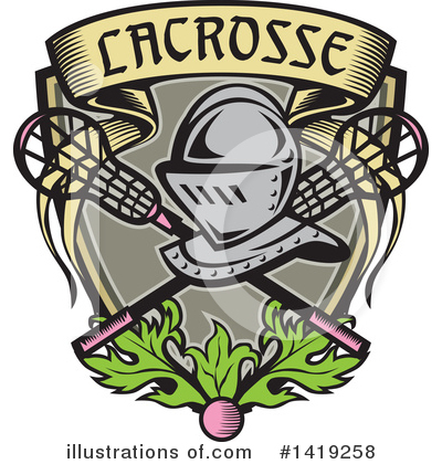 Royalty-Free (RF) Lacrosse Clipart Illustration by patrimonio - Stock Sample #1419258