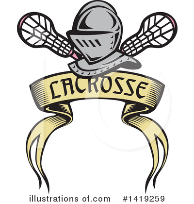 Royalty-Free (RF) Lacrosse Clipart Illustration by patrimonio - Stock Sample #1419259