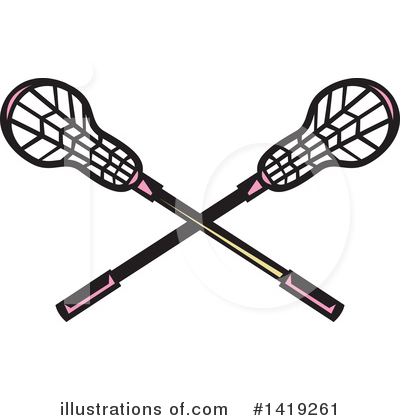 Royalty-Free (RF) Lacrosse Clipart Illustration by patrimonio - Stock Sample #1419261