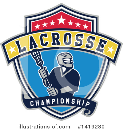 Royalty-Free (RF) Lacrosse Clipart Illustration by patrimonio - Stock Sample #1419280