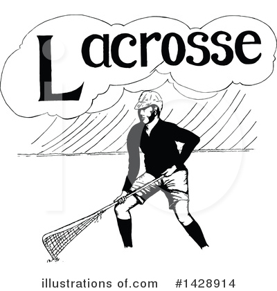 Royalty-Free (RF) Lacrosse Clipart Illustration by Prawny Vintage - Stock Sample #1428914