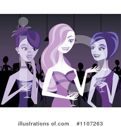 Royalty-Free (RF) Ladies Night Clipart Illustration by Amanda Kate - Stock Sample #1107263