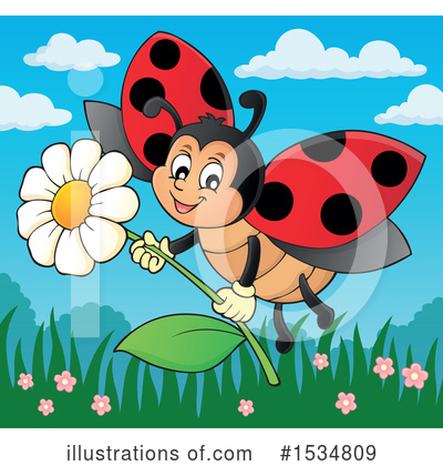 Royalty-Free (RF) Ladybug Clipart Illustration by visekart - Stock Sample #1534809