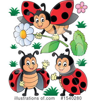 Royalty-Free (RF) Ladybug Clipart Illustration by visekart - Stock Sample #1540280