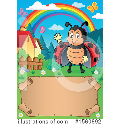 Royalty-Free (RF) Ladybug Clipart Illustration by visekart - Stock Sample #1560892