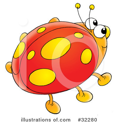 Royalty-Free (RF) Ladybug Clipart Illustration by Alex Bannykh - Stock Sample #32280