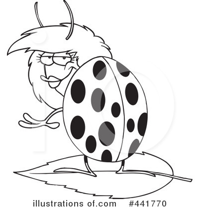 Royalty-Free (RF) Ladybug Clipart Illustration by toonaday - Stock Sample #441770