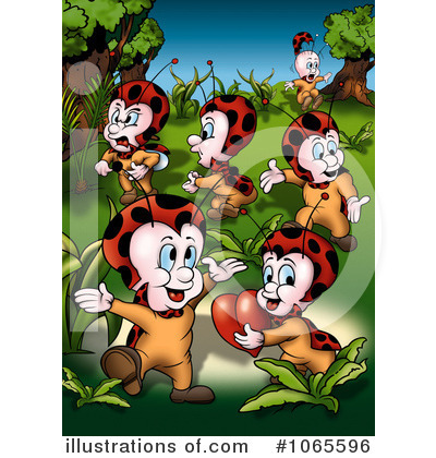Royalty-Free (RF) Ladybugs Clipart Illustration by dero - Stock Sample #1065596