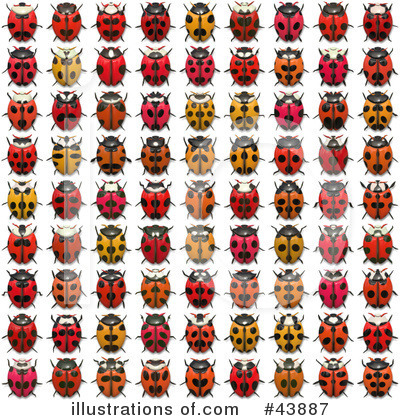 Royalty-Free (RF) Ladybugs Clipart Illustration by Arena Creative - Stock Sample #43887