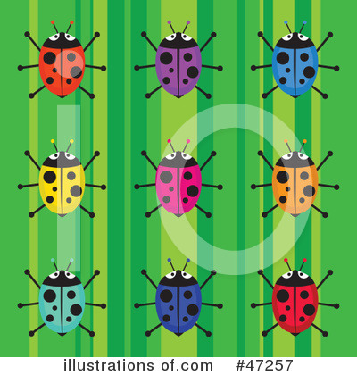 Royalty-Free (RF) Ladybugs Clipart Illustration by Prawny - Stock Sample #47257
