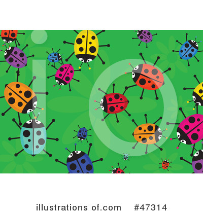 Royalty-Free (RF) Ladybugs Clipart Illustration by Prawny - Stock Sample #47314