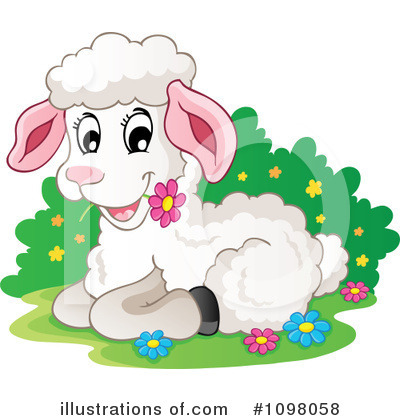 Royalty-Free (RF) Lamb Clipart Illustration by visekart - Stock Sample #1098058