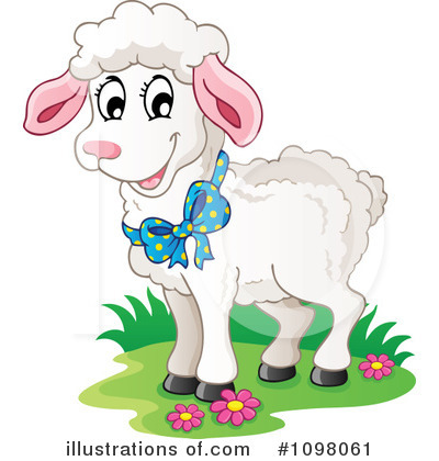 Royalty-Free (RF) Lamb Clipart Illustration by visekart - Stock Sample #1098061