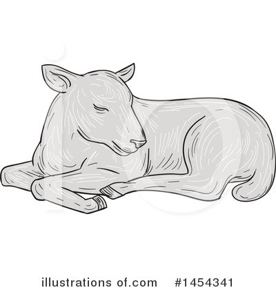 Royalty-Free (RF) Lamb Clipart Illustration by patrimonio - Stock Sample #1454341